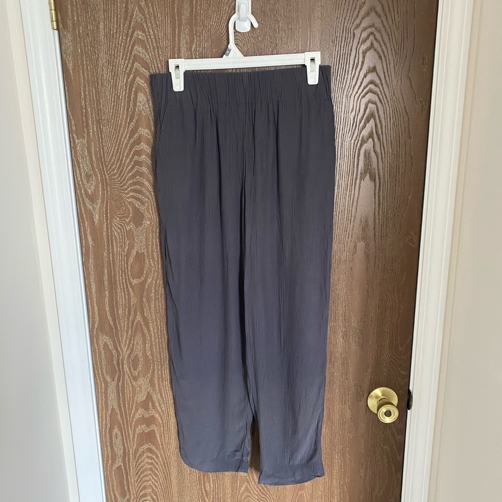 LOFT Straight High Rise Gray Pants